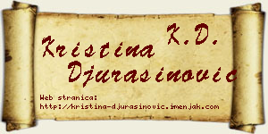Kristina Đurašinović vizit kartica